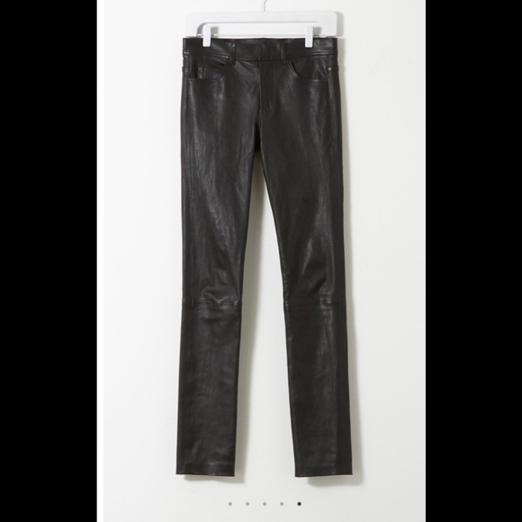 Helmut Lang 5-Pocket Leather Pants - Picture 3 of 4